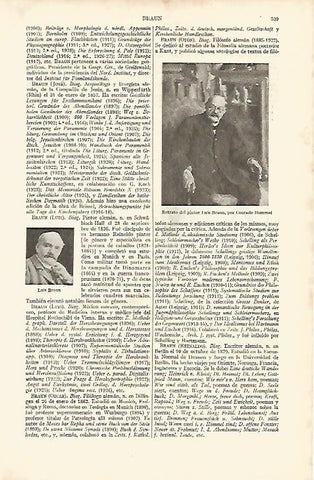 LAMINA ESPASA 8233: Retrato del pintor Luis Braun por Hommel