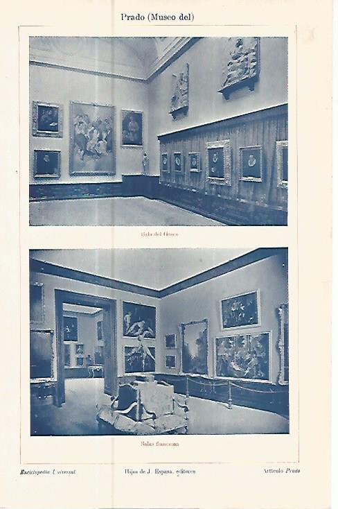 LAMINA ESPASA 10632: Sala del Greco y Salas Francesas del Museo del Prado