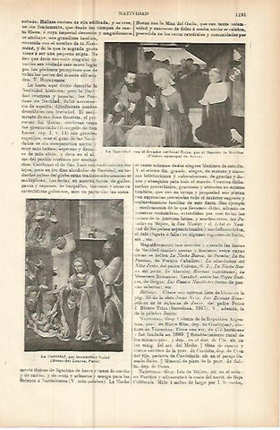 LAMINA ESPASA 10748: La Natividad por Luini y por el Maestro de Moulins
