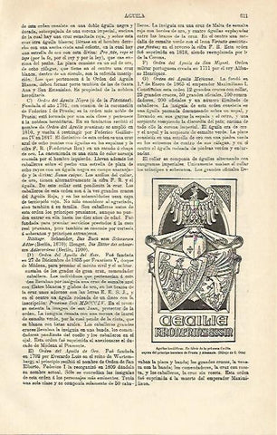 LAMINA ESPASA 12670: Aguila heraldica de la princesa Cecilia de Prusia