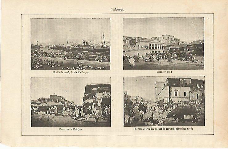 LAMINA ESPASA 14704: Vistas de Calcuta India
