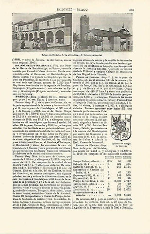 LAMINA ESPASA 16762: Escudo y vistas de Priego de Cordoba