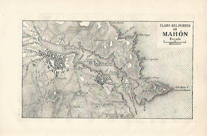 LAMINA ESPASA 18525: Plano del puerto de Mahon