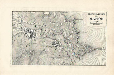 LAMINA ESPASA 18525: Plano del puerto de Mahon