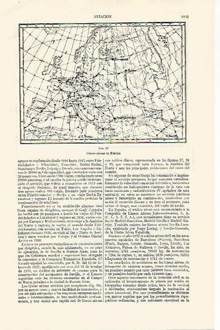 LAMINA ESPASA 19121: Lineas aereas en Europa