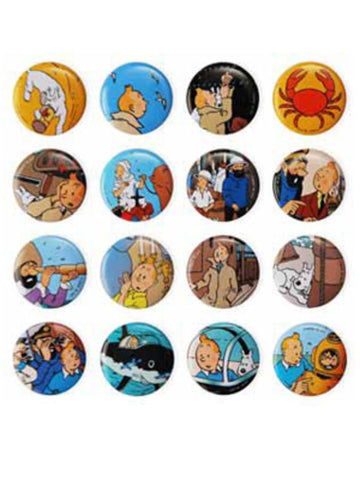 Set 24 Chapitas metalicas Tintin 