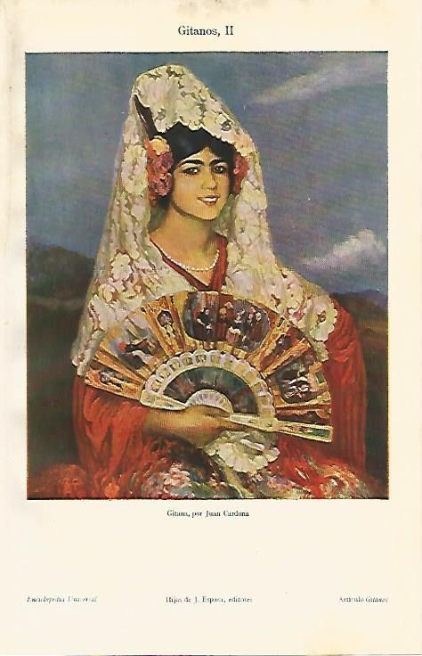 LAMINA ESPASA 2112: Gitana por Juan Cardona