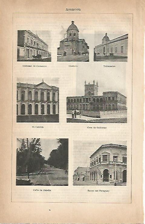 LAMINA ESPASA 5691: Edificios de Asuncion Paraguay