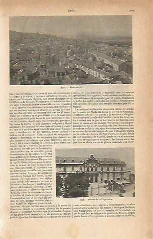 LAMINA ESPASA 6124: Vista y Diputacion de Jaen