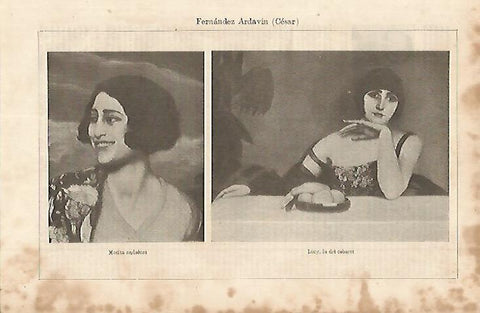 LAMINA ESPASA 11303: Mocita andaluza y Lucy la del cabaret por Fernandez Ardavin