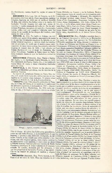 LAMINA ESPASA 14021: Vista de Roupy Francia