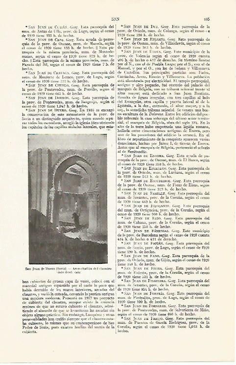 LAMINA ESPASA 14066: Claustro en San Juan de Duero Soria