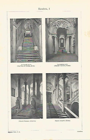 LAMINA ESPASA 16555: Escaleras de edificios de Roma