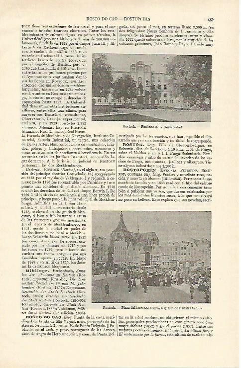 LAMINA ESPASA Alemania 16963: Universidad de Rostock Alemania