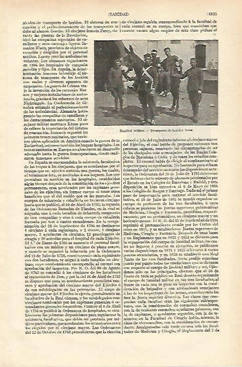 LAMINA ESPASA 18429: Transporte militar de heridos leves