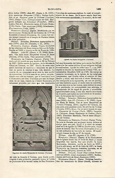 LAMINA ESPASA 18759: Iglesia de Santa Margarita en Cortona