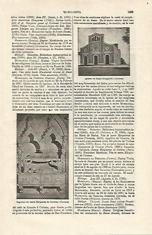 LAMINA ESPASA 18759: Iglesia de Santa Margarita en Cortona