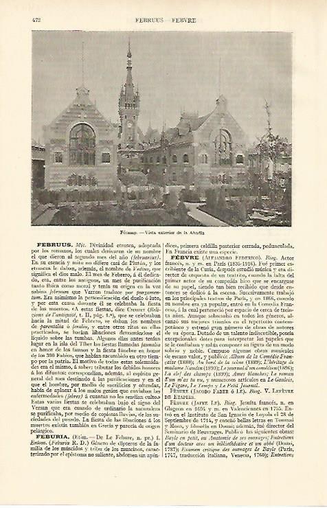 LAMINA ESPASA 2447: Abadia de Fecamp Francia