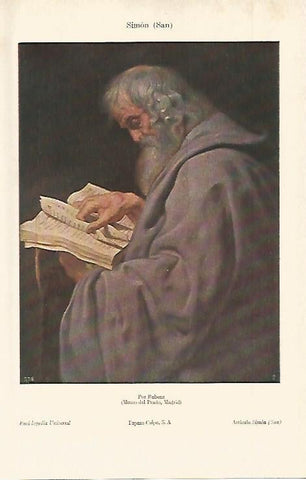 LAMINA ESPASA 2599: San Simon por Rubens