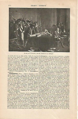 LAMINA ESPASA 2773: El alba del 10 Teremidor cuadro de Melingue