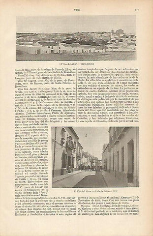 LAMINA ESPASA 4121: Vista general de El Viso de Alcor Sevilla
