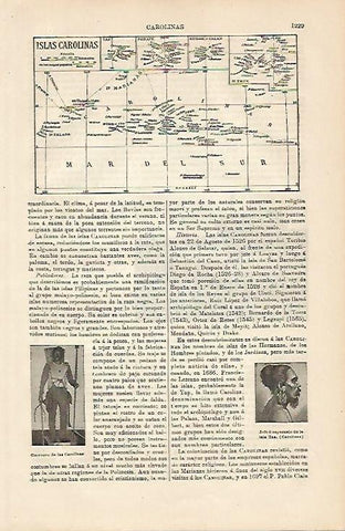LAMINA ESPASA 4354: Mapa de las Islas Carolinas