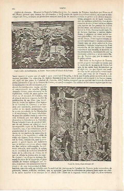 LAMINA ESPASA 6476: Tapiz de Tours. Tapiz de Arras