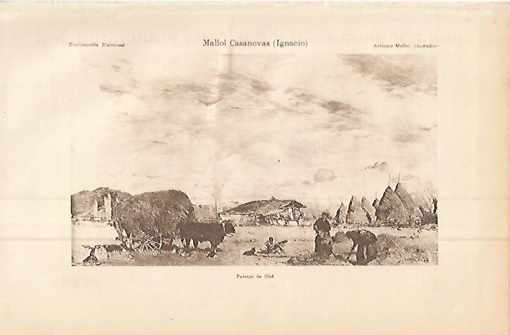 LAMINA ESPASA 9366: Paisaje de Olot por Ignacio Mallol