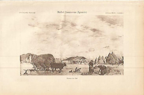 LAMINA ESPASA 9366: Paisaje de Olot por Ignacio Mallol