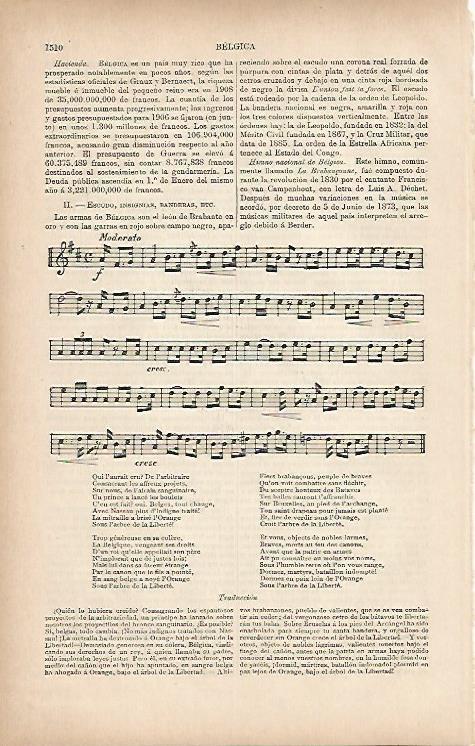 LAMINA ESPASA 9888: Himno nacional de Belgica