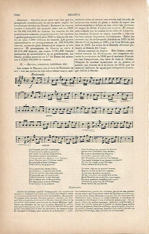 LAMINA ESPASA 9888: Himno nacional de Belgica