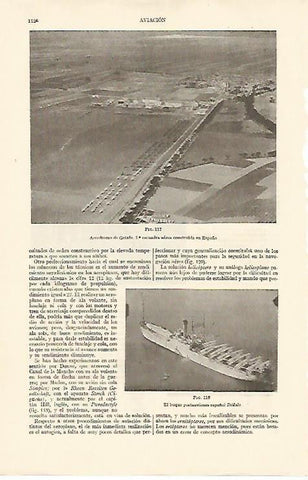LAMINA ESPASA 10930: Aerodromo de Getafe Madrid