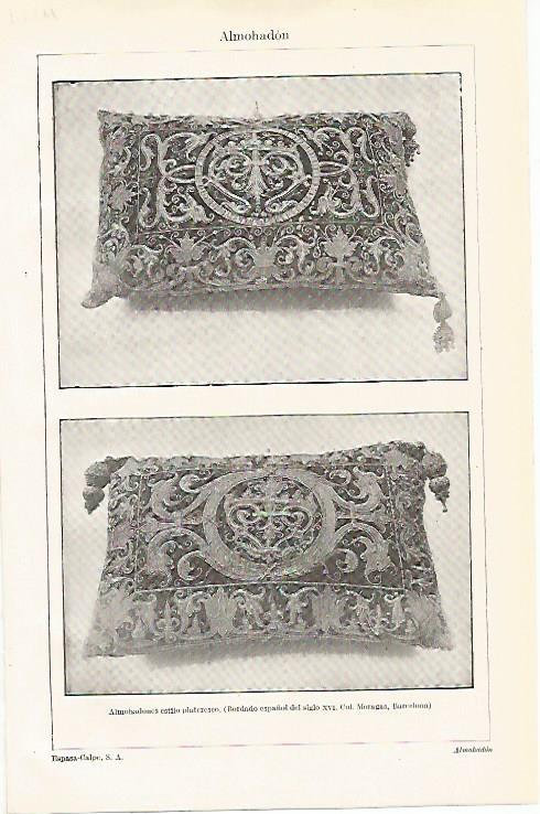 LAMINA ESPASA 11259: Almohadones estilo plateresco
