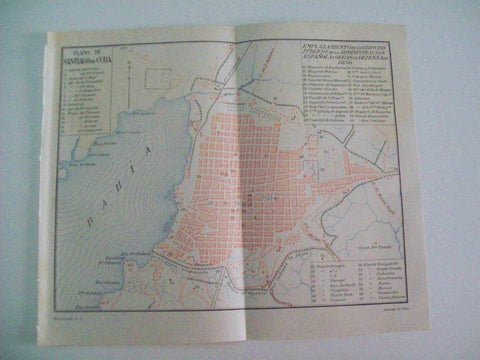 LAMINA ESPASA 12273: Plano de Santiago de Cuba