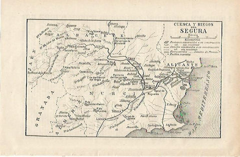 LAMINA ESPASA 12530: Mapa de la cuenca del Segura