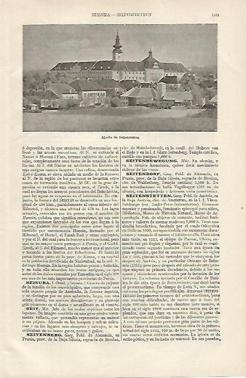 LAMINA ESPASA 12538: Abadia de Seitenstetten Austria