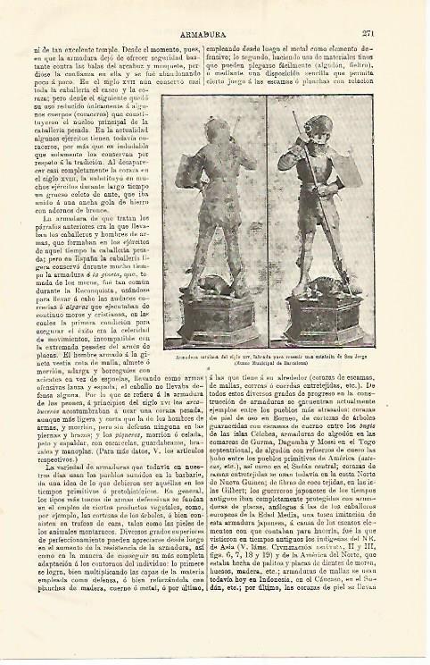 LAMINA ESPASA 12801: Armadura catalana del siglo XIV