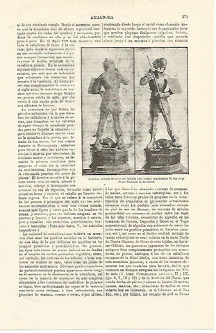 LAMINA ESPASA 12801: Armadura catalana del siglo XIV
