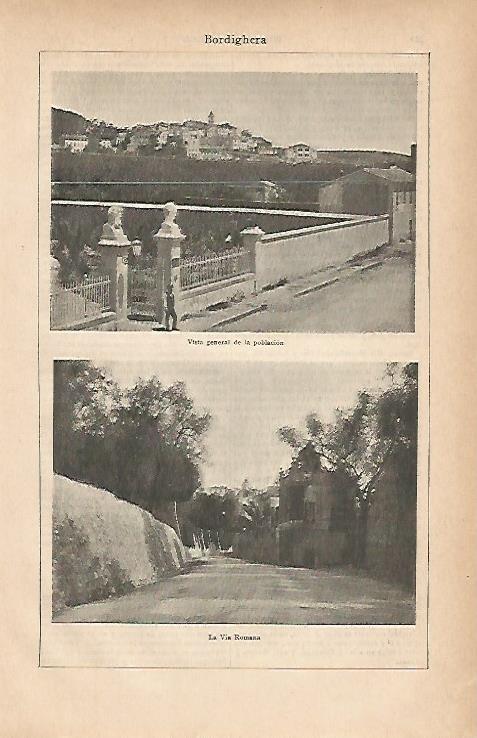 LAMINA ESPASA 11763: Vistas de Bordighera Italia