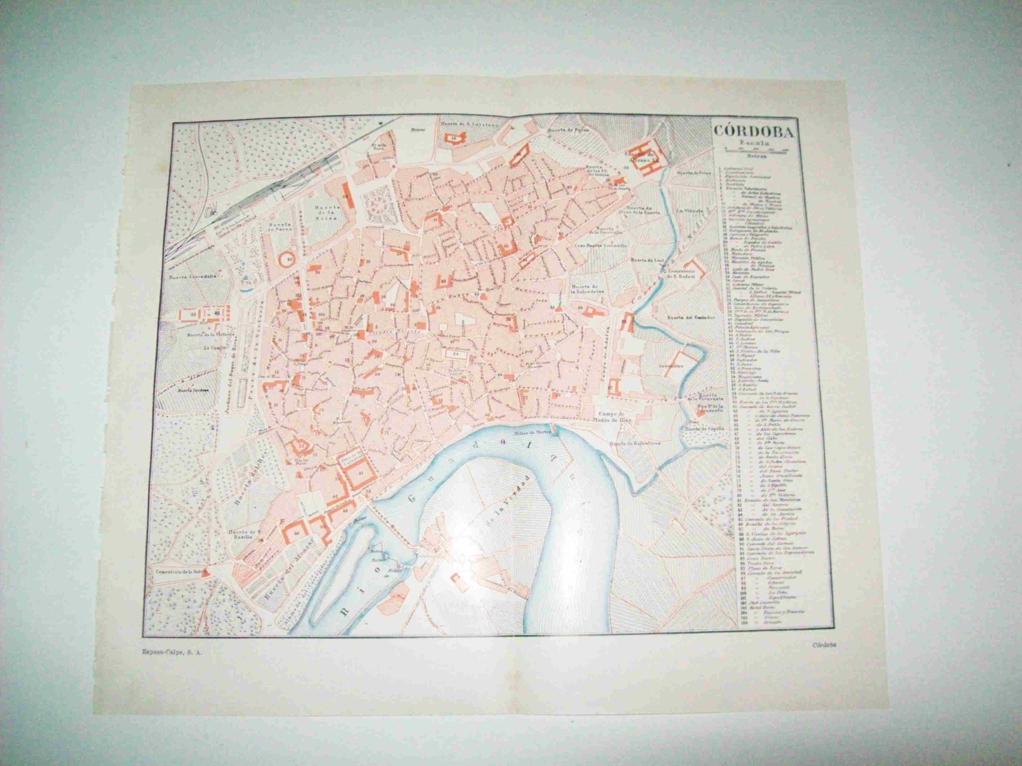 LAMINA ESPASA 14950: Plano de la ciudad de Cordoba