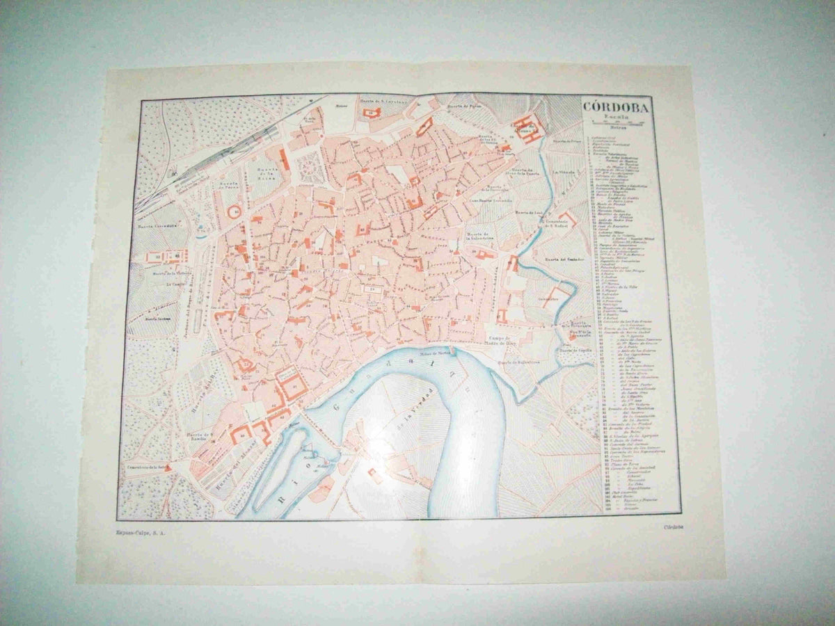 LAMINA ESPASA 14950: Plano de la ciudad de Cordoba