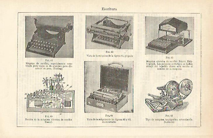 LAMINA ESPASA 16625: Tipos de escritura mecanica