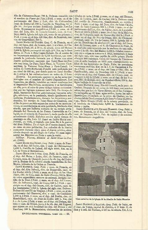 LAMINA ESPASA 17204: Abadia de Saint Maurice