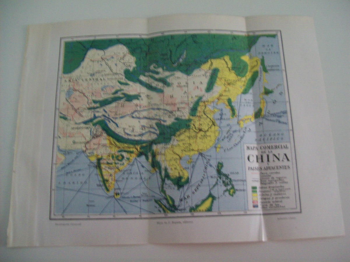 LAMINA ESPASA 1965: Mapa comercial de China