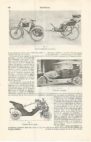 LAMINA ESPASA 17434: Coches de tres ruedas
