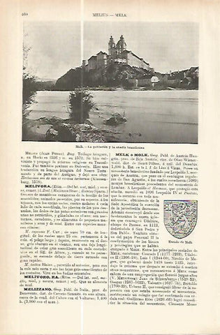 LAMINA ESPASA 17753: Abadia y escudo de Melk Austria