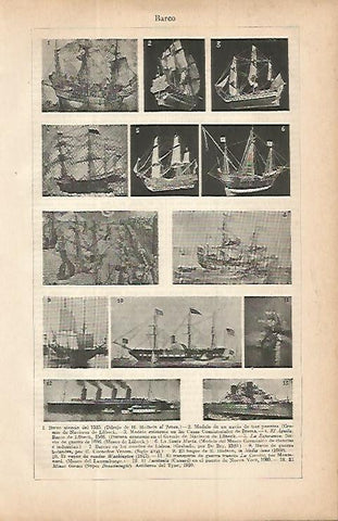 LAMINA ESPASA 9776: Tipos de barco de los siglos XVI al XX