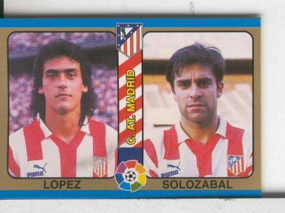 Cromos: Futbol Total Liga 95: At.Madrid: Lopez y Solozabal