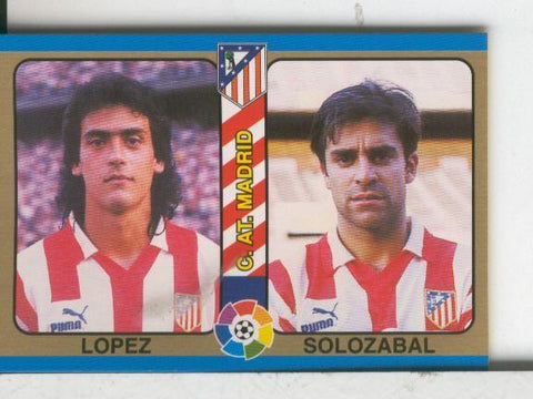 Cromos: Futbol Total Liga 95: At.Madrid: Lopez y Solozabal