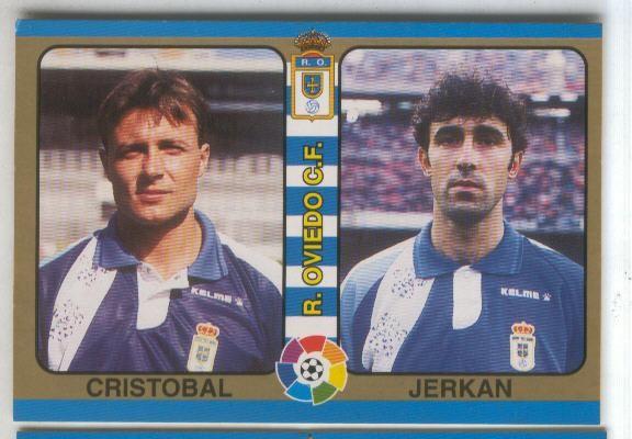 Cromos: Futbol Total Liga 95: R.Oviedo C.F. numero 074: Cristobal y Jerkan